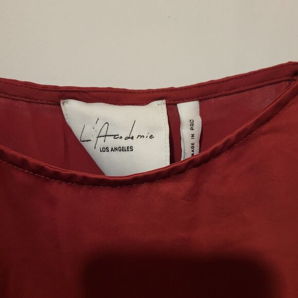 L'Academie Size M Red Spagetti Strap Tank - Picture 4 of 4